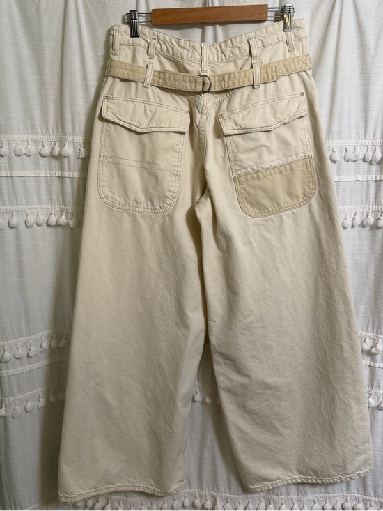 Free People We The Free Waterfalls Baggy Wide-Leg Jeans in Cream Size 30 - Picture 3 of 12